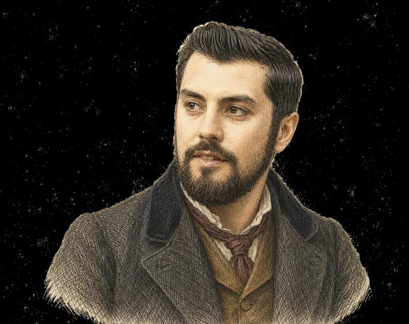 Engraved portrait of Constantin Chirila